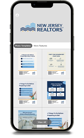 National Association of Realtors New Jersey Photofy App Home screen